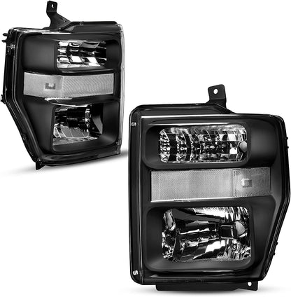 Headlight Assembly Compatible with 2008-2010 Ford F250 F350 F450