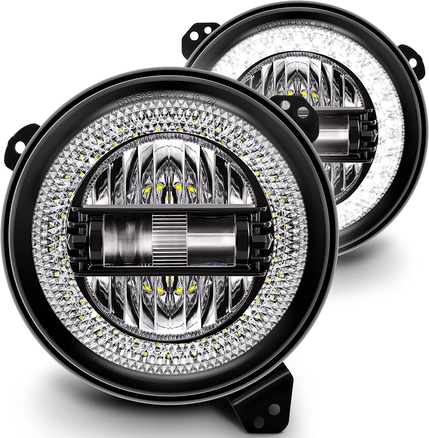 Upgraded 9" Round LED Headlights for Jeep Wrangler JL Gladiator JT 2018-2023 - OHMU