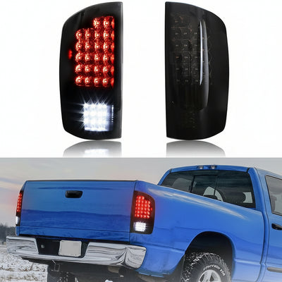New Upgrade Black LED Taillights for 02-06 Dodge Ram 1500, 03-06 Dodge Ram 2500 3500
