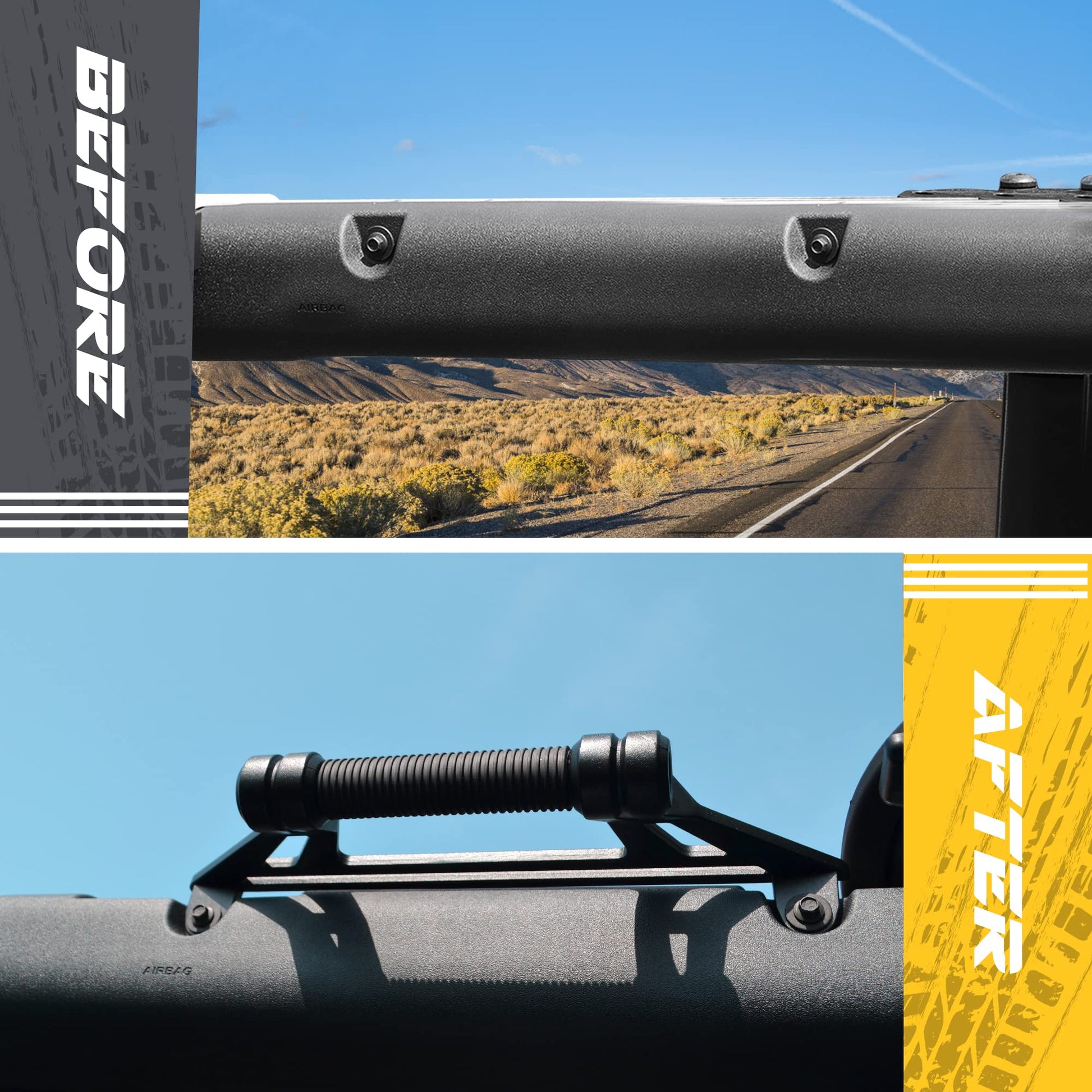 Updated Aluminum Grab Handles for Ford Bronco 2024 2023 2022 2021 2/4 Door - OHMU