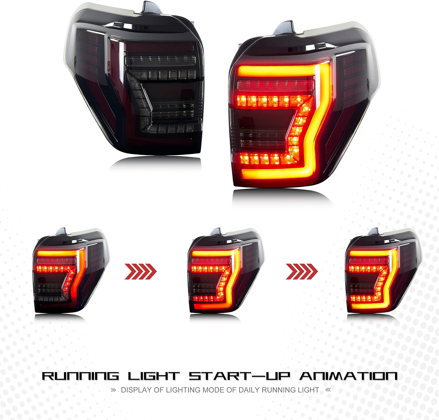 LED Tail Lights for Toyota 4Runner 2003-2009 4th GEN 4-Runner Start-up Animation Sequential - OHMU