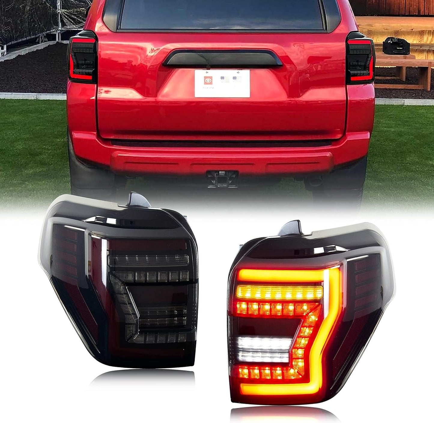 LED Tail Lights for Toyota 4Runner 2003-2009 4th GEN 4-Runner Start-up Animation Sequential - OHMU