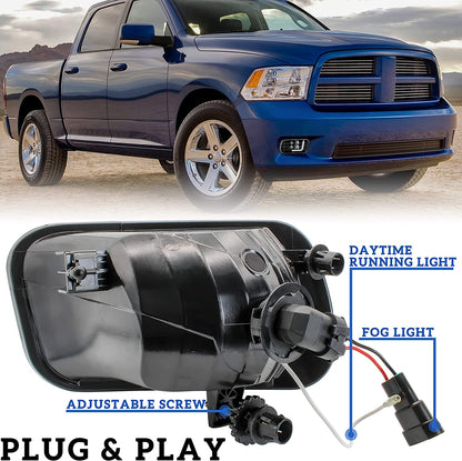 LED Fog Lights with Daytime Running Lights for Dodge Ram 1500 2009-2012 - OHMU
