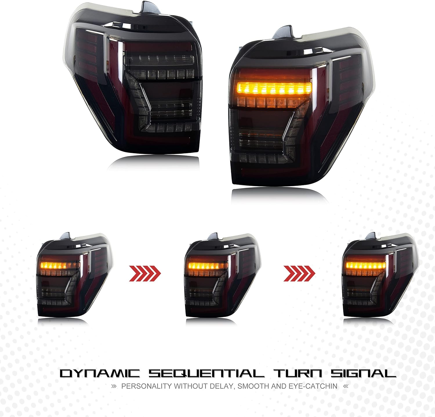 LED Tail Lights for Toyota 4Runner 2003-2009 4th GEN 4-Runner Start-up Animation Sequential - OHMU