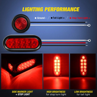 2PCS Steel Trailer Light Boxes Housing Kit