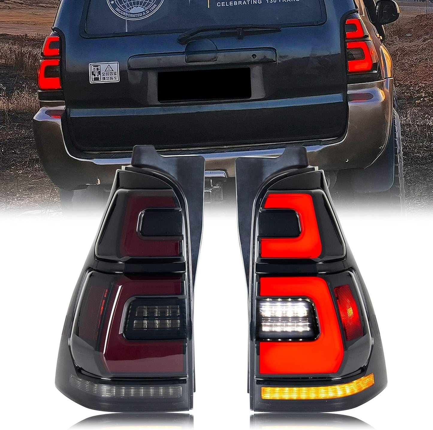 LED Tail Lights for Toyota 4Runner 2003-2009 4th GEN 4-Runner Start-up Animation Sequential - OHMU