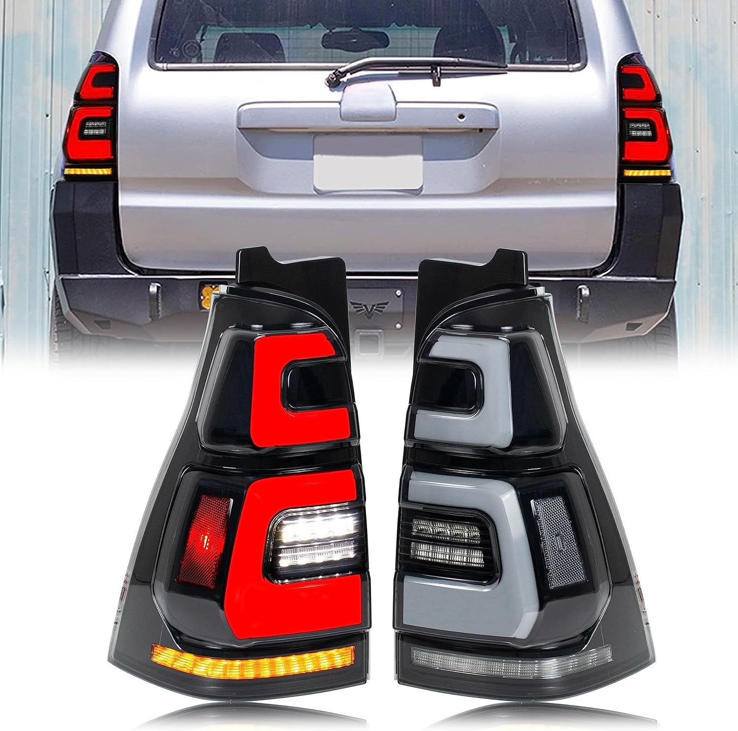 LED Tail Lights for Toyota 4Runner 2003-2009 4th GEN 4-Runner Start-up Animation Sequential - OHMU