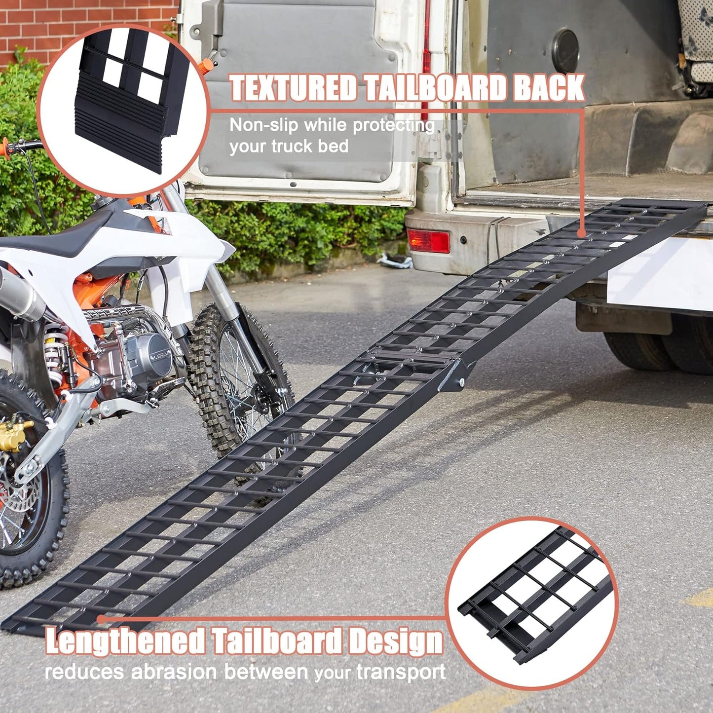 Motorcycle Ramp, ATV Ramp for Pickup Trucks