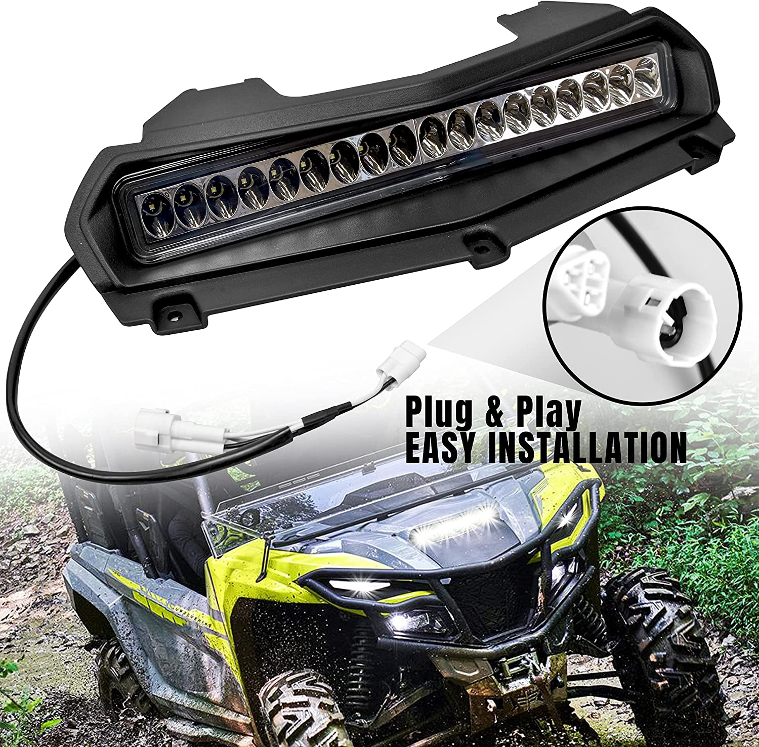 LED Hood Scoop Light for Yamaha RMAX 1000,Yamaha Wolverine RMAX2 1000 ...