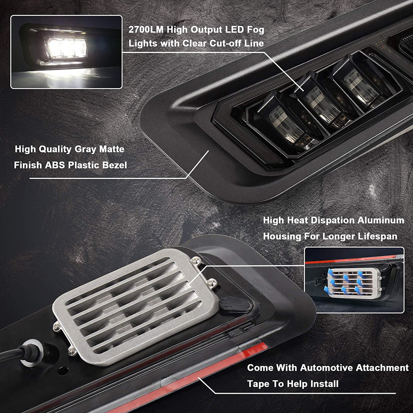2023 New Upgraded Fog Lights with Gen 2 Ford Raptor 2017 2018 2019 2020 - OHMU