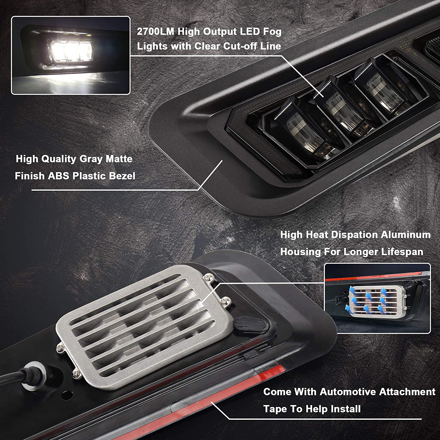 2023 New Upgraded Fog Lights with Gen 2 Ford Raptor 2017 2018 2019 2020 - OHMU